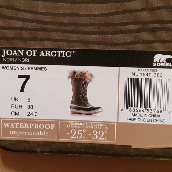 SOREL Joan of Arctic Waterproof Boot in Nori - Picture 3 of 3